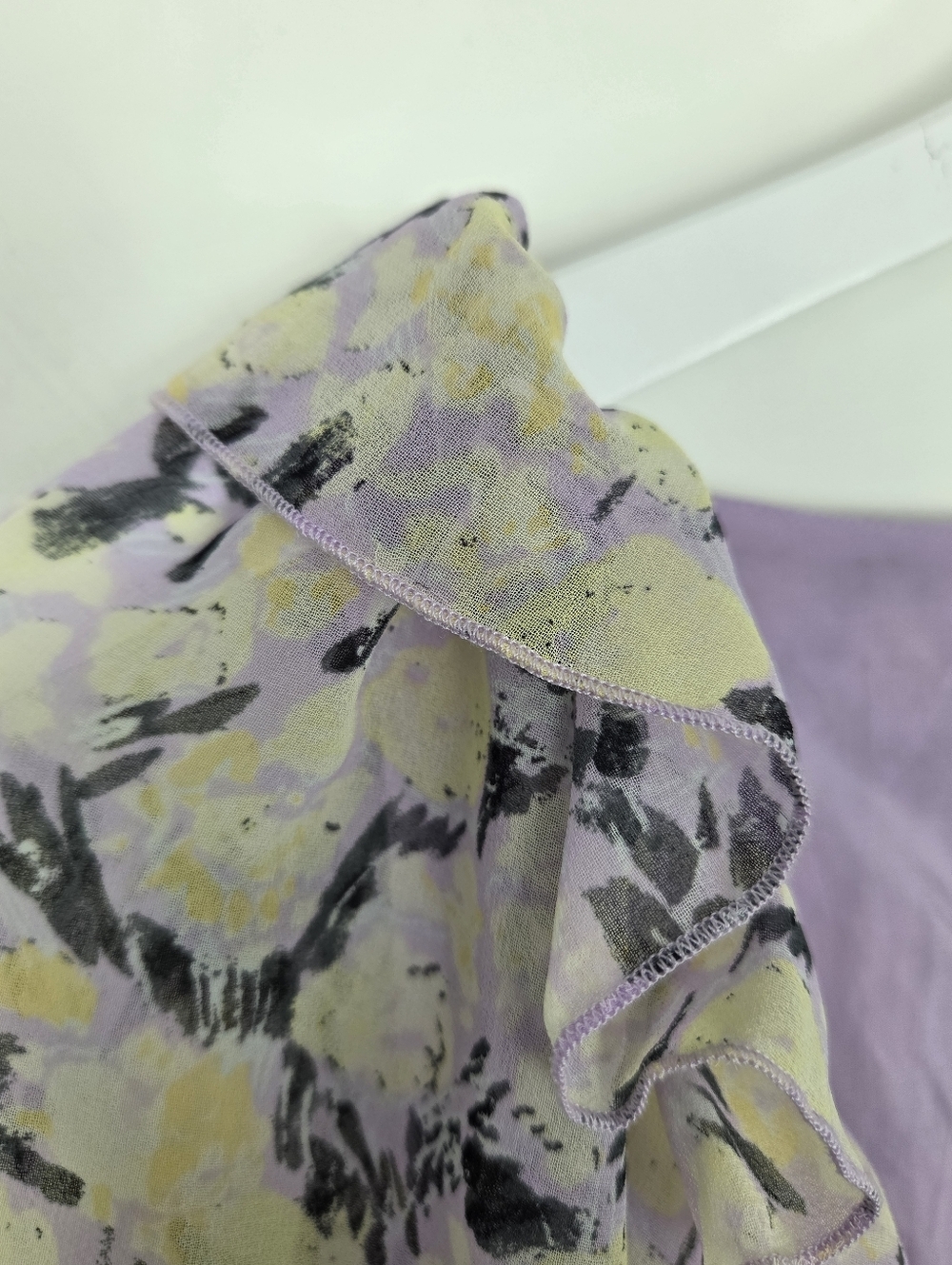 Free People Lilac Combo Mabel Print Blouse Size S - Picture 5 of 11